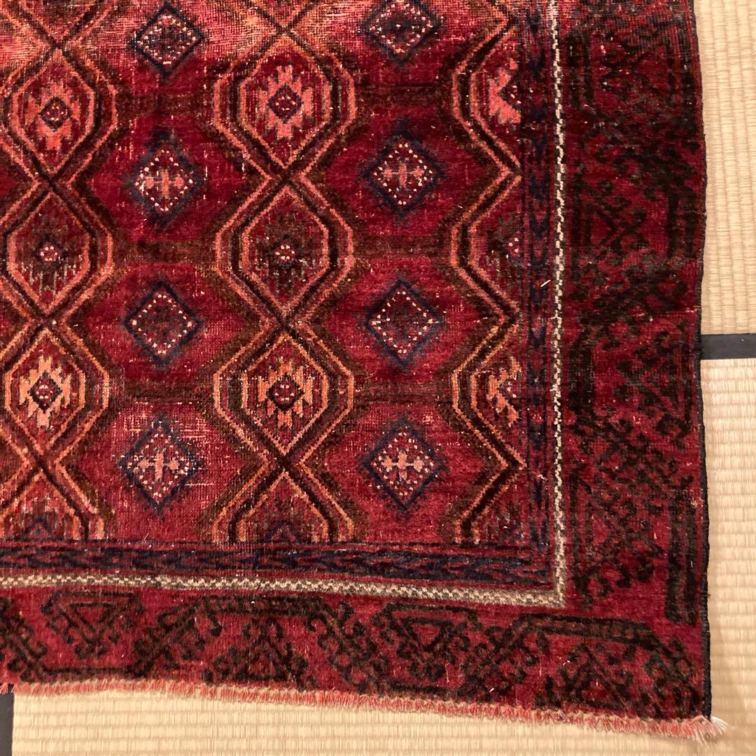 Ku！ビンテージvintageトライバルラグ ★職人の手仕事 ★トルクメン