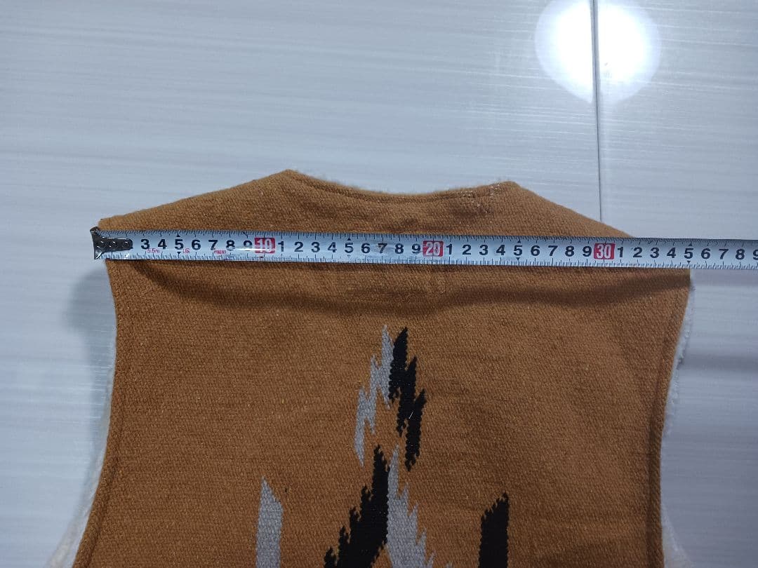 INDIAN MOTOCYCLE　ネイティブ柄　裏ボア　チマヨベスト　40 黄色