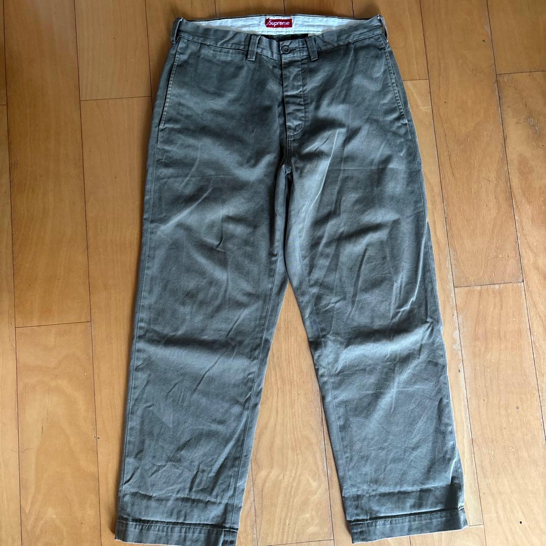 最終値下げsupreme chino pant 32 オリーブ