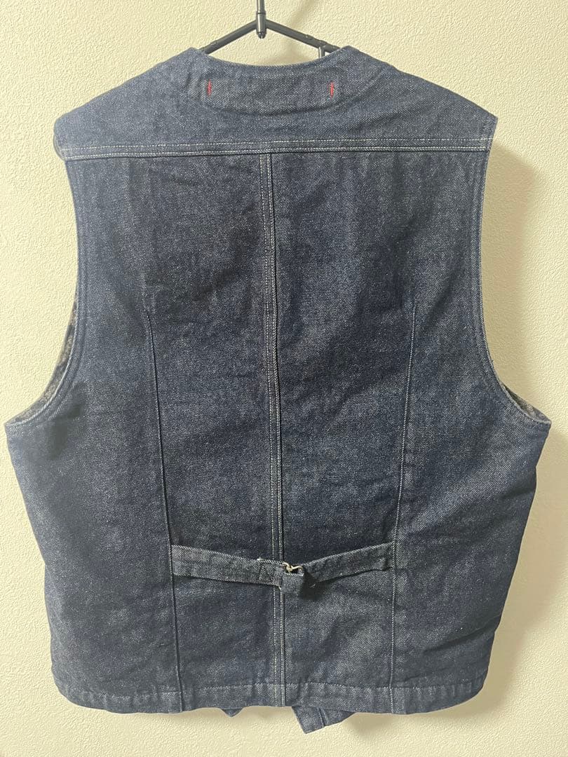 KAPITAL デニム ワークベスト　ライニング付き