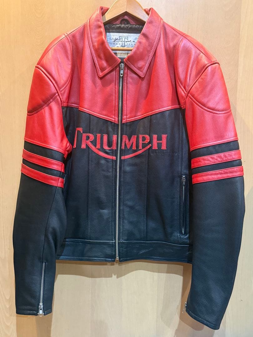 TRIUMPH レザージャケット　ブラック　レッド