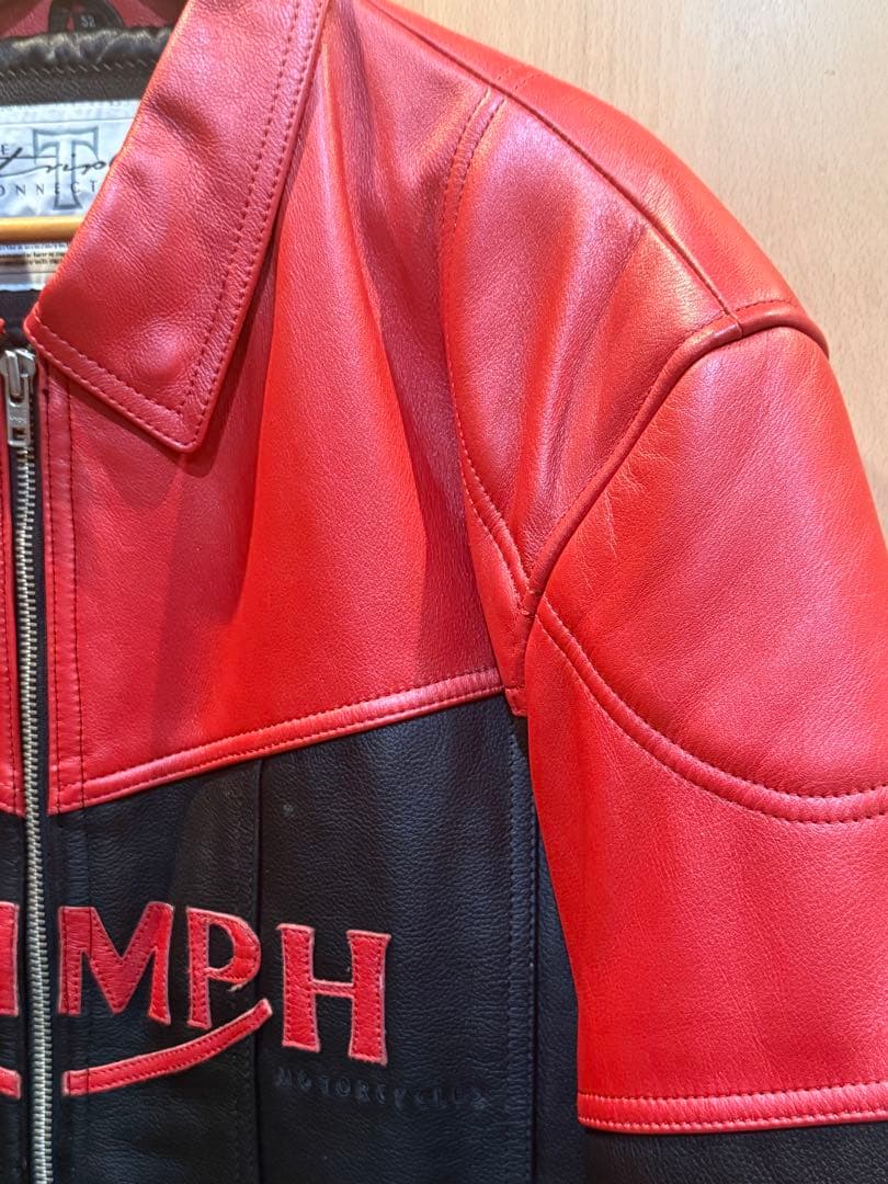 TRIUMPH レザージャケット　ブラック　レッド