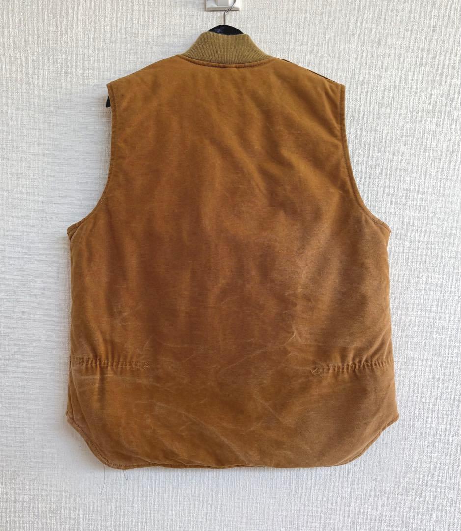 超スペシャル 80s 星タグ アメリカ製 カーハート ベスト L ブラウン