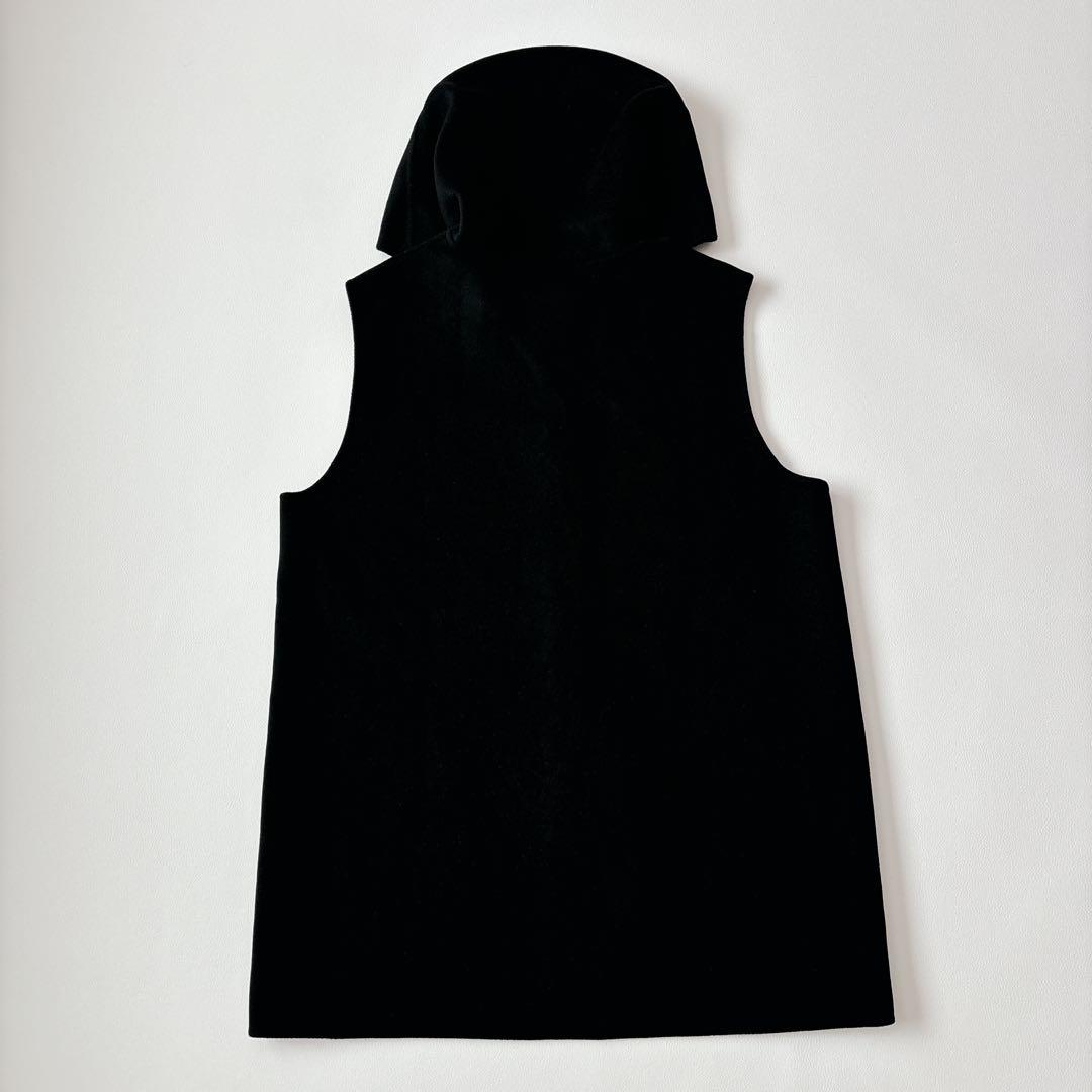 セオリー ダブルフェイス フーディベスト ジレ カシミヤ混 完売 ブラック M