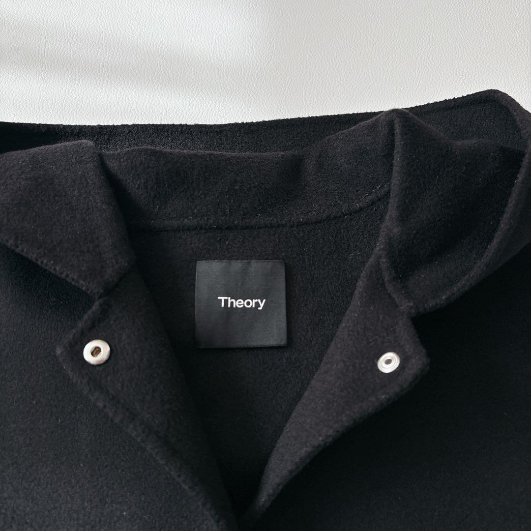セオリー ダブルフェイス フーディベスト ジレ カシミヤ混 完売 ブラック M