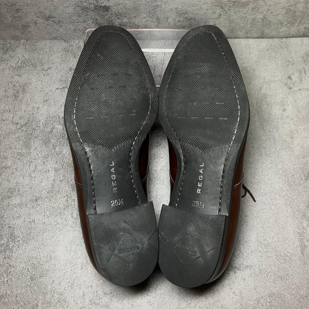 極美品　リーガル　ビジネスシューズ　プレーントゥ　30MR　ブラウン　2248