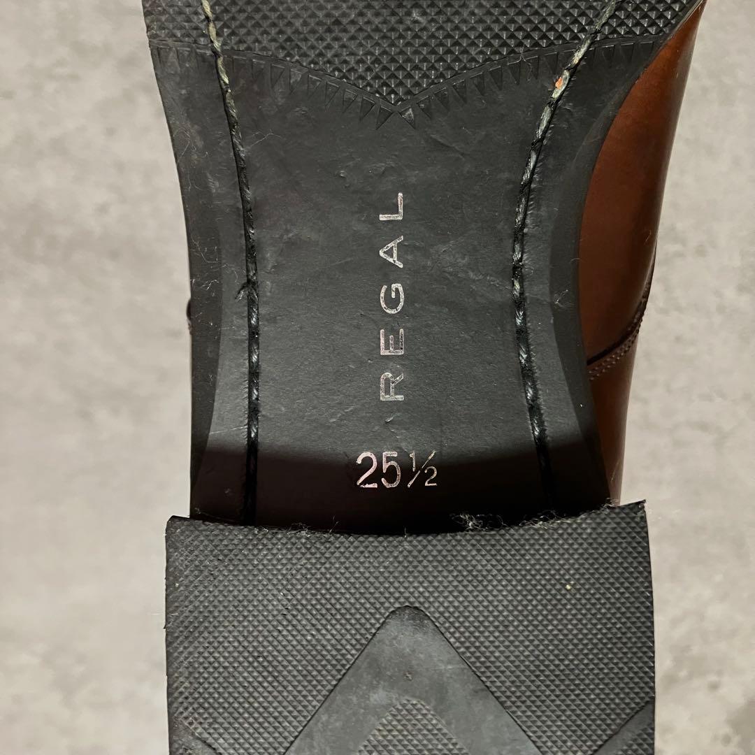 極美品　リーガル　ビジネスシューズ　プレーントゥ　30MR　ブラウン　2248