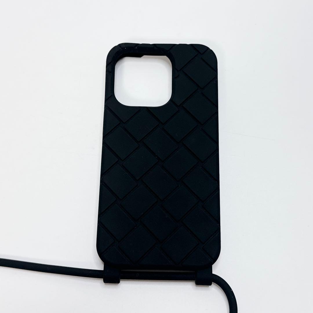 【未使用級】ボッテガ iPhone15Proイントレ ラバーケース ショルダー付
