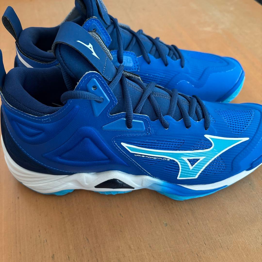 Mizuno バレーボールシューズ 青 美品