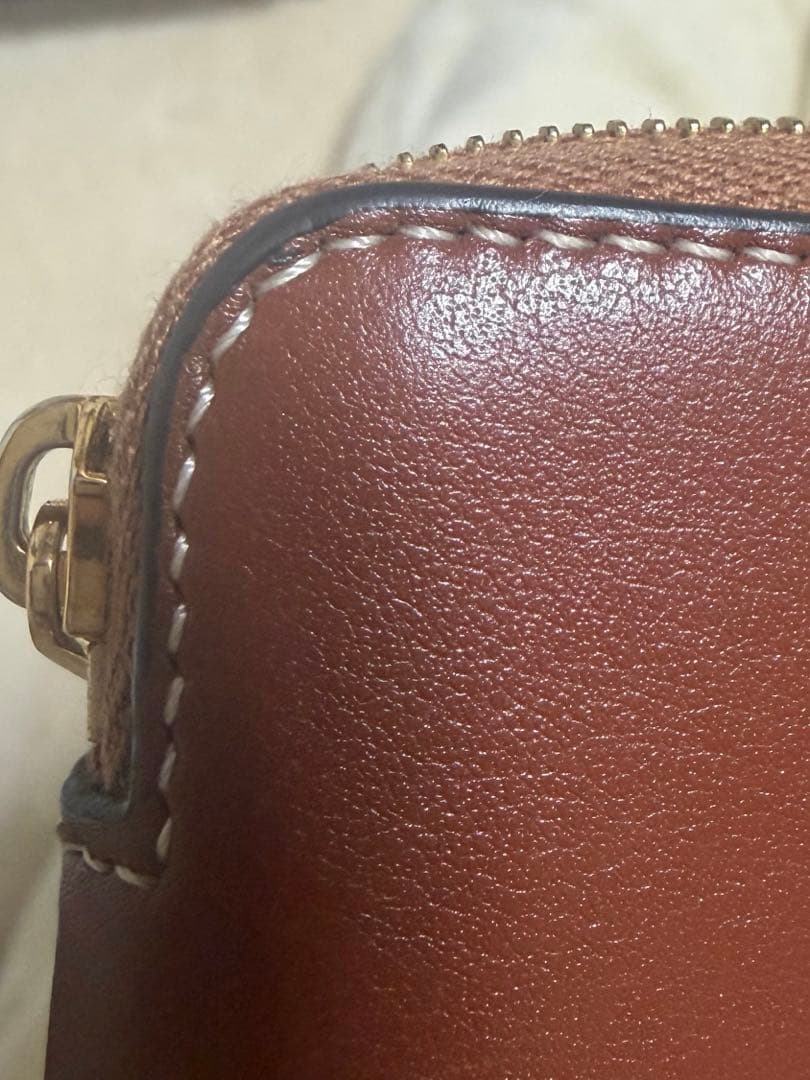 CELINE パース ケース スムースカーフスキン トリオンフ タン