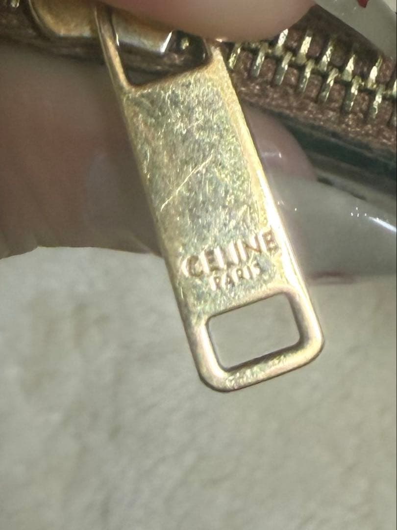 CELINE パース ケース スムースカーフスキン トリオンフ タン