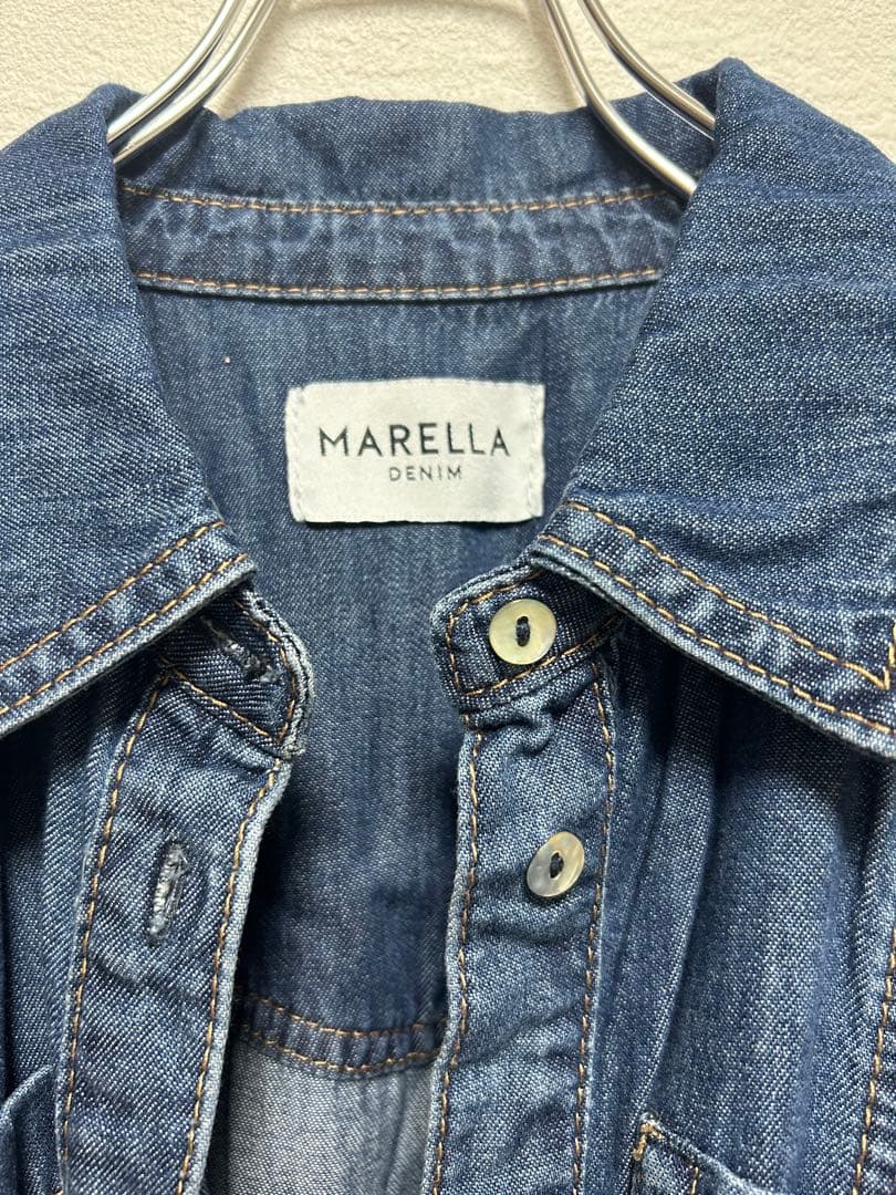 MARELLA デニムブルー シャツワンピース