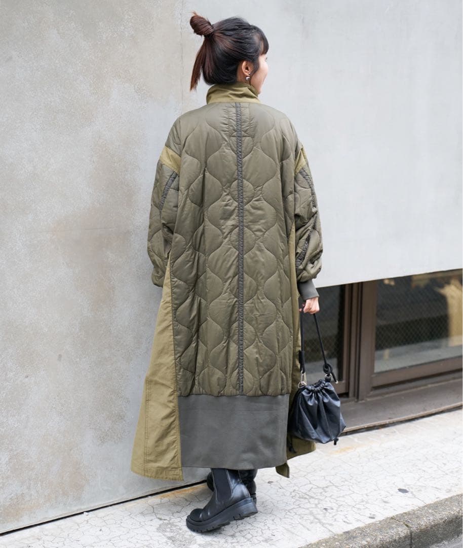 etsinta エシンタ　切替マキシミリタリーコート
