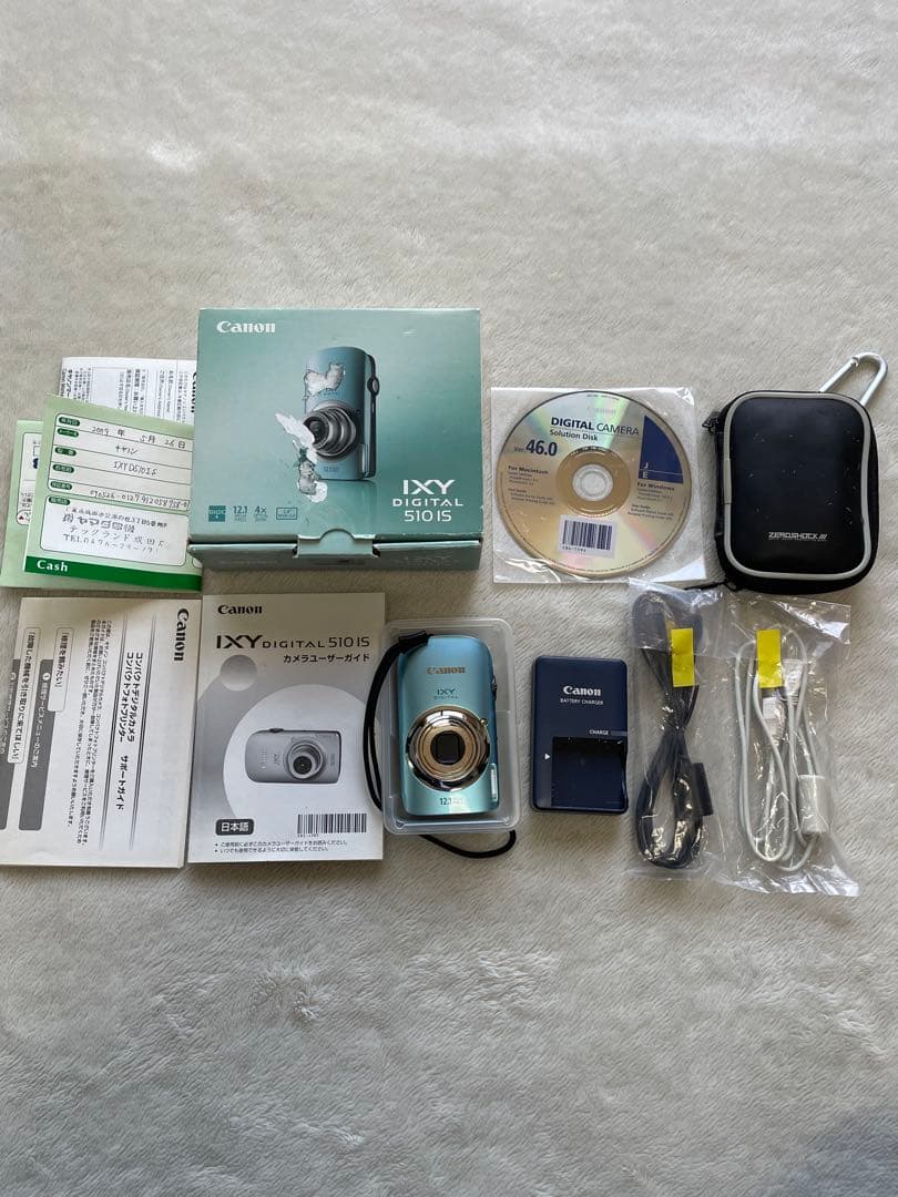 Canon IXY 510IS ブルー　オールドカメラ　オールドコンデジ