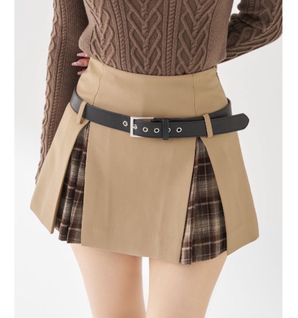 darich チェックドッキングミニスカート S