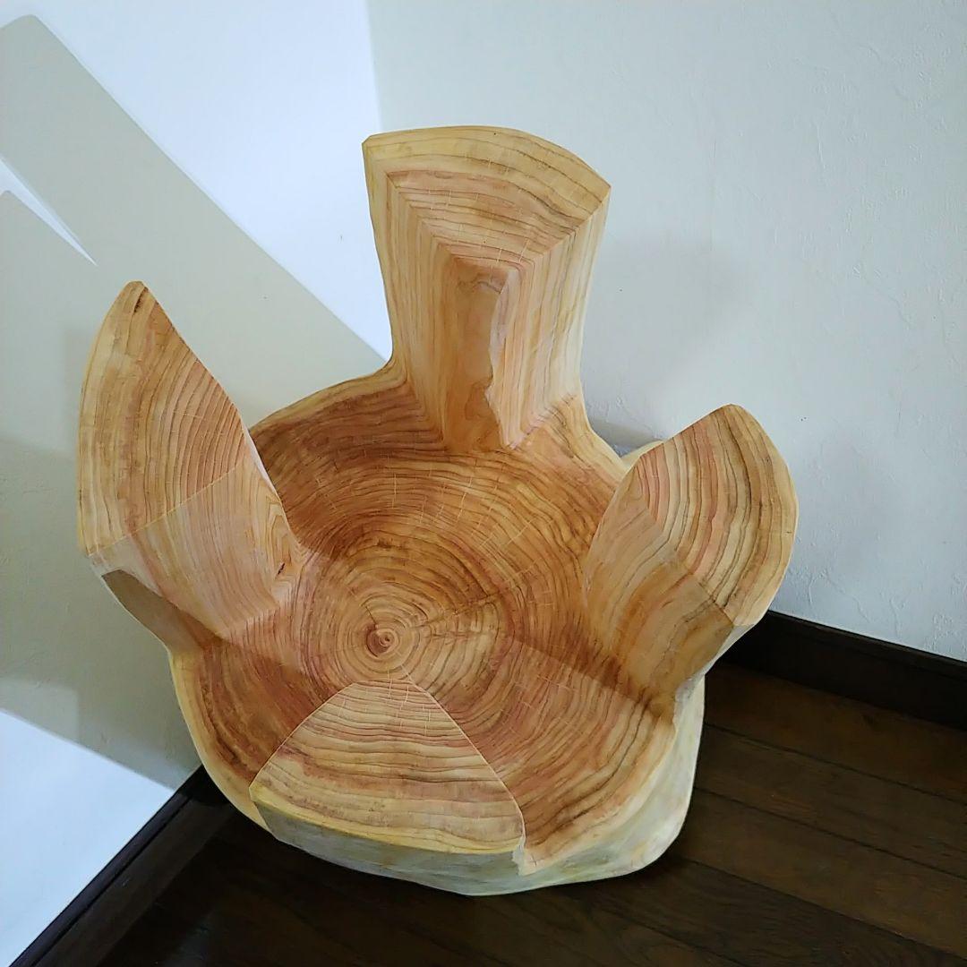 丸太スツール　丸太サイドテーブル　ヒノキ根元