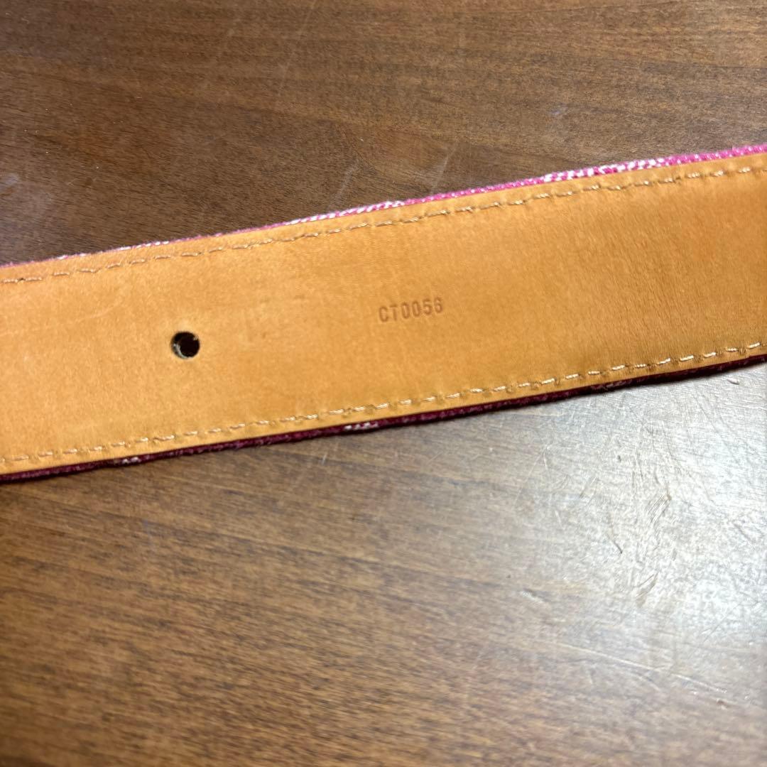 LOUIS VUITTON ルイ ヴィトン モノグラム デニム ベルト ピンク