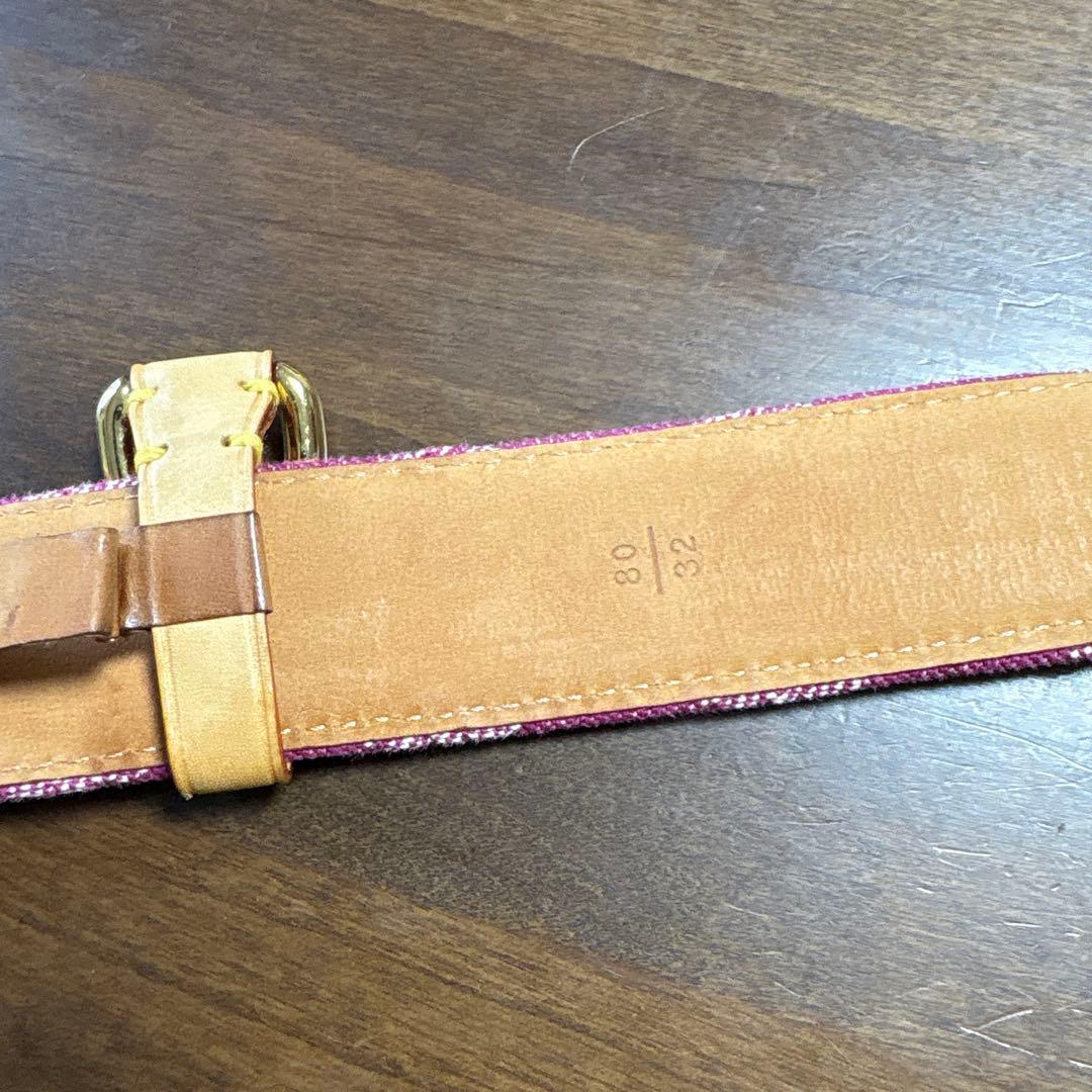 LOUIS VUITTON ルイ ヴィトン モノグラム デニム ベルト ピンク