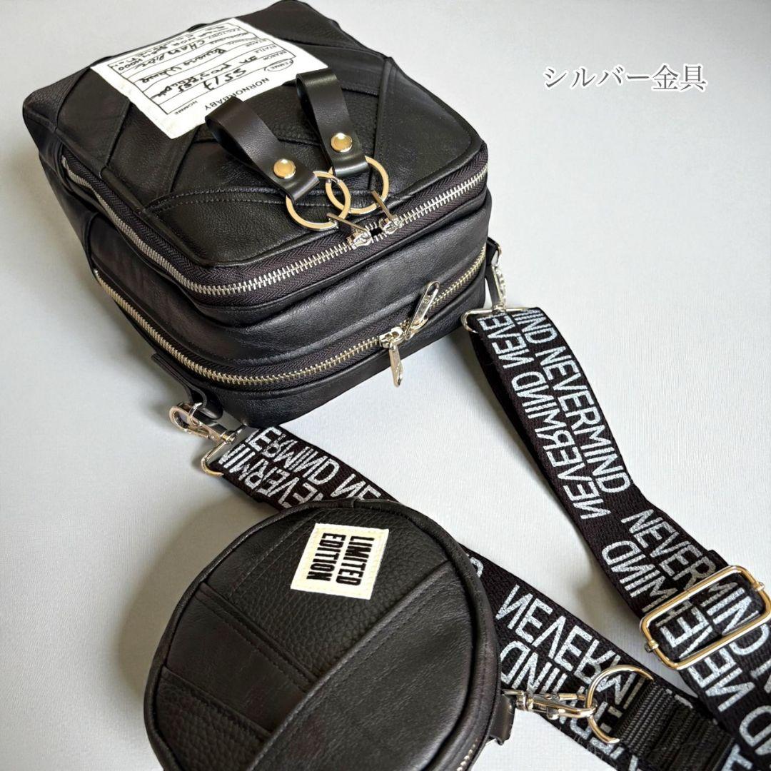 Wallet shoulder bag／ミニポーチ付／black