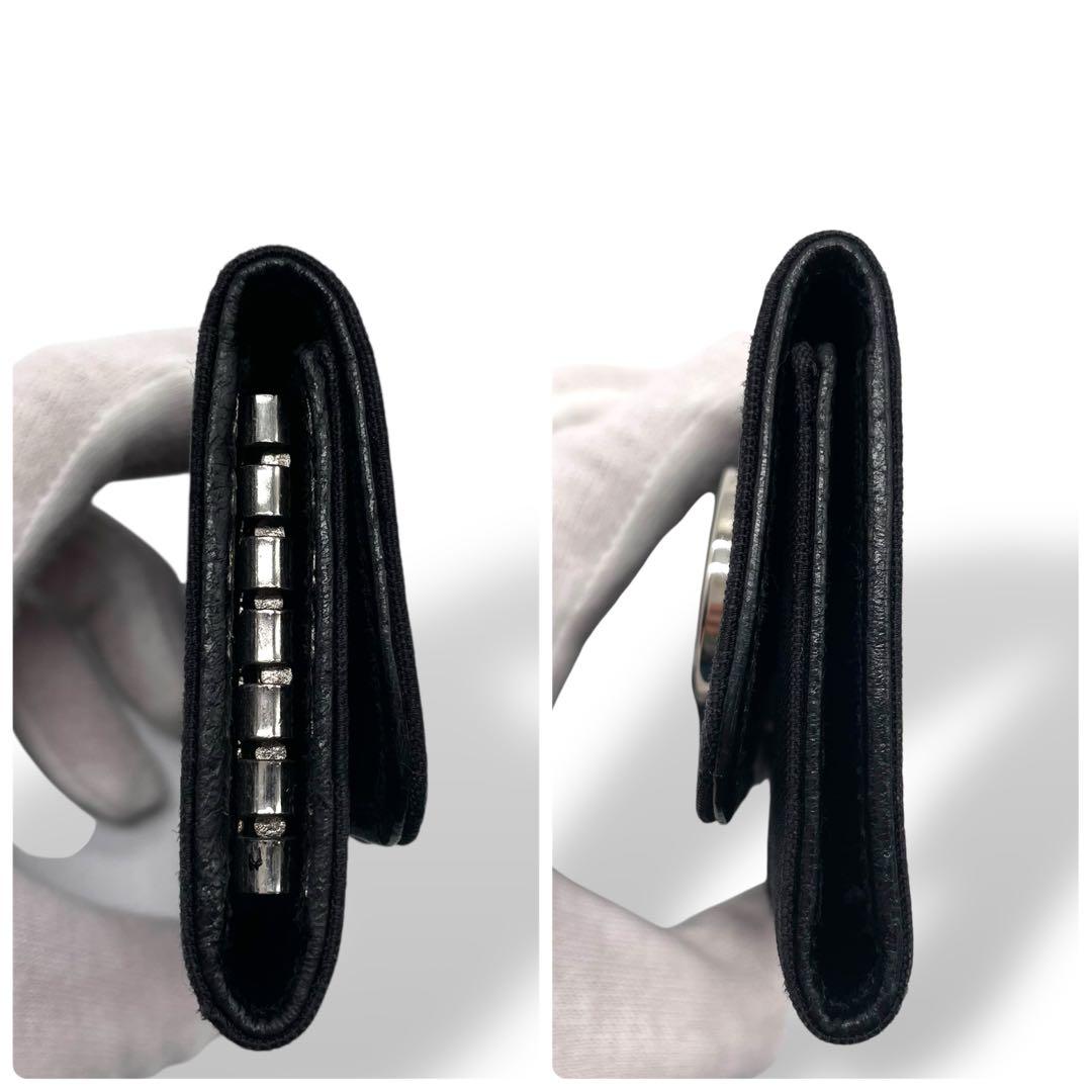 BVLGARI ブルガリ☆ロゴマニア ロゴ刻印 6連 キーケース ブラック