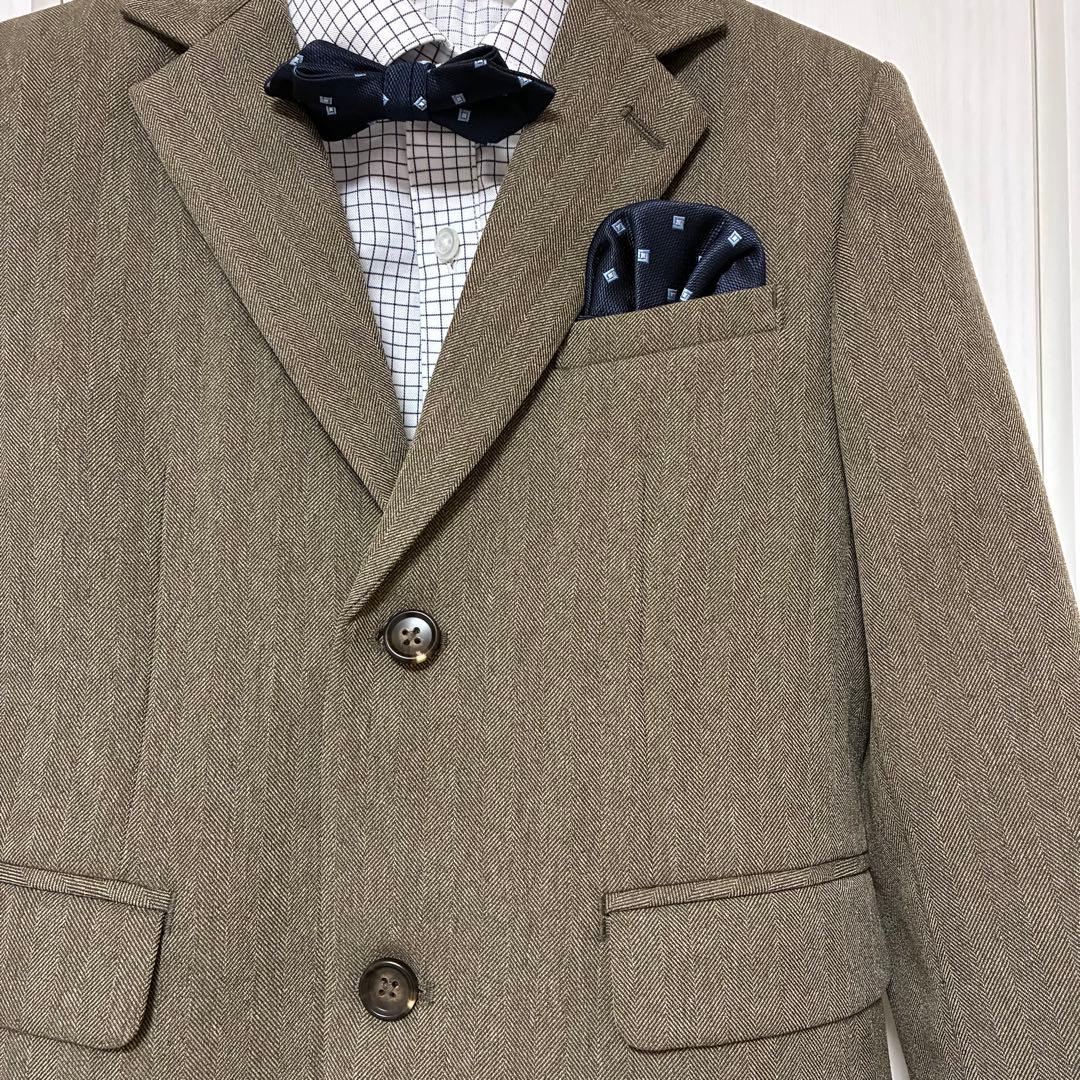 B:MING by BEAMSスーツ　入学式　カーキ130cm 【靴下つき】