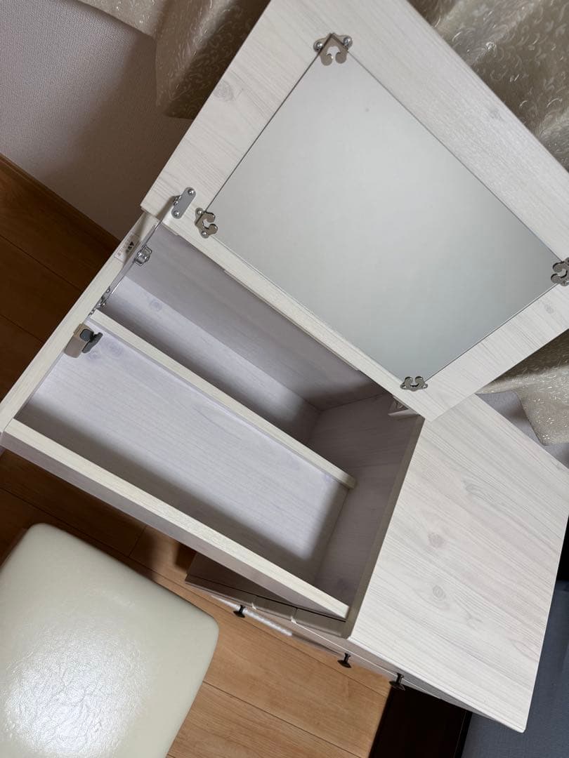 超美品❗️化粧台、ホワイト木製ドレッサー・鏡台