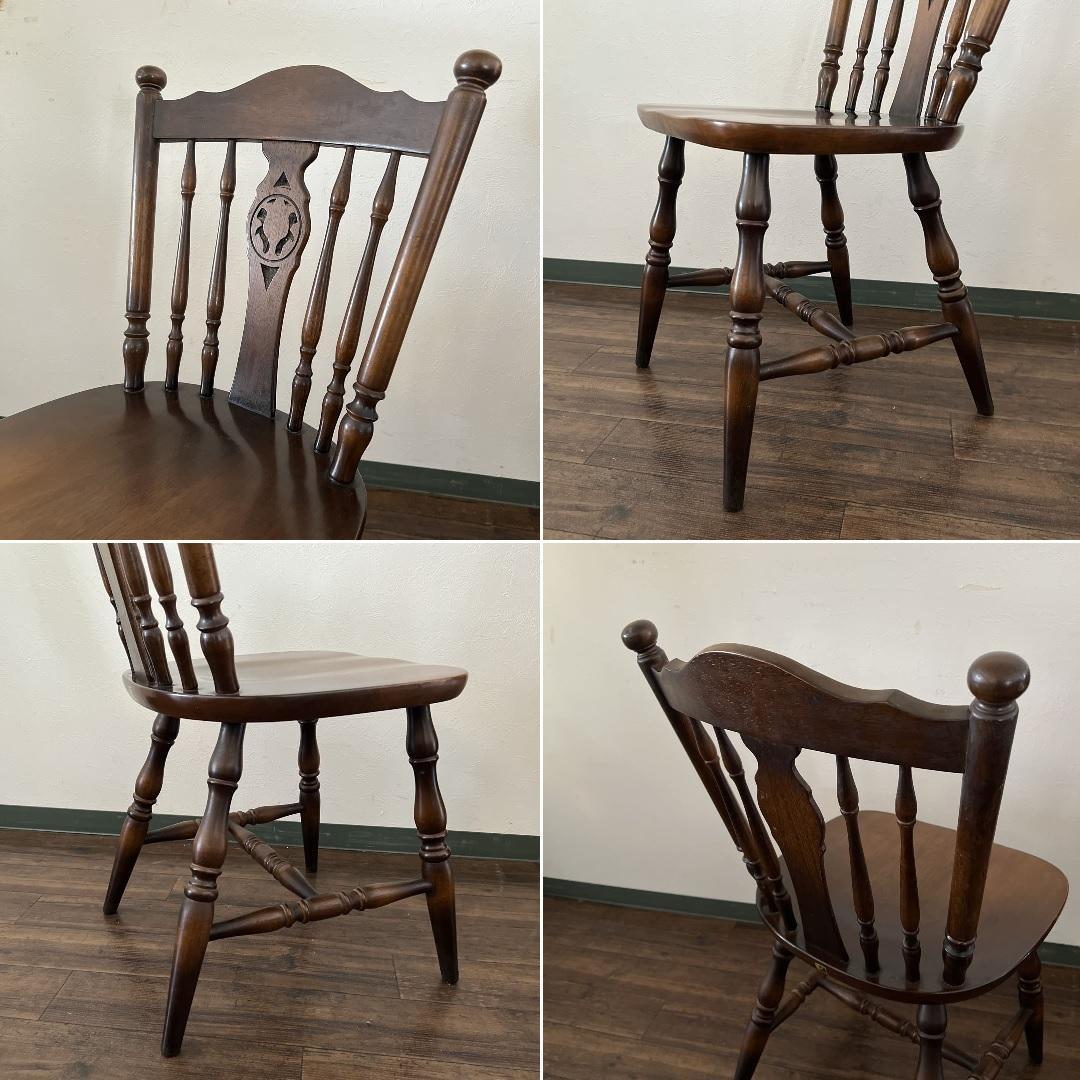 k788 飛騨産業 キツツキ ウィンザーチェア 4脚セット 和製ヴィンテージ