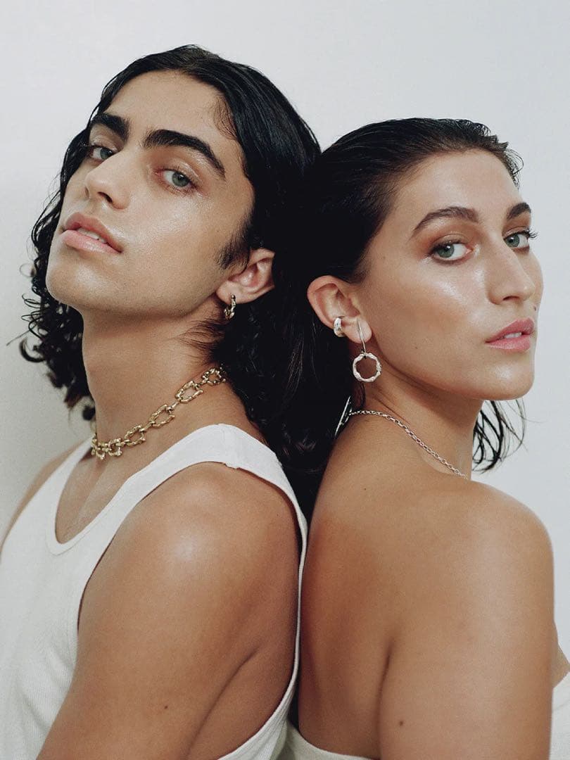 ours farisjewelry　Lava Link Hoops ピアス