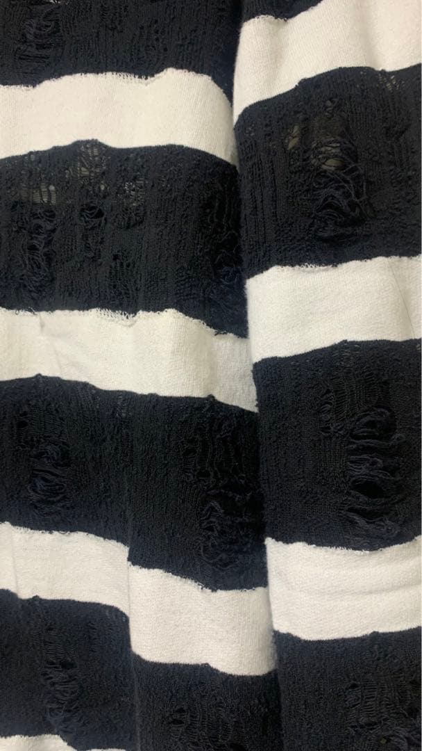 “Junya Watanabe” destroy border knit