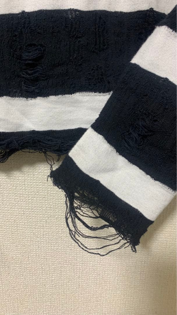 “Junya Watanabe” destroy border knit