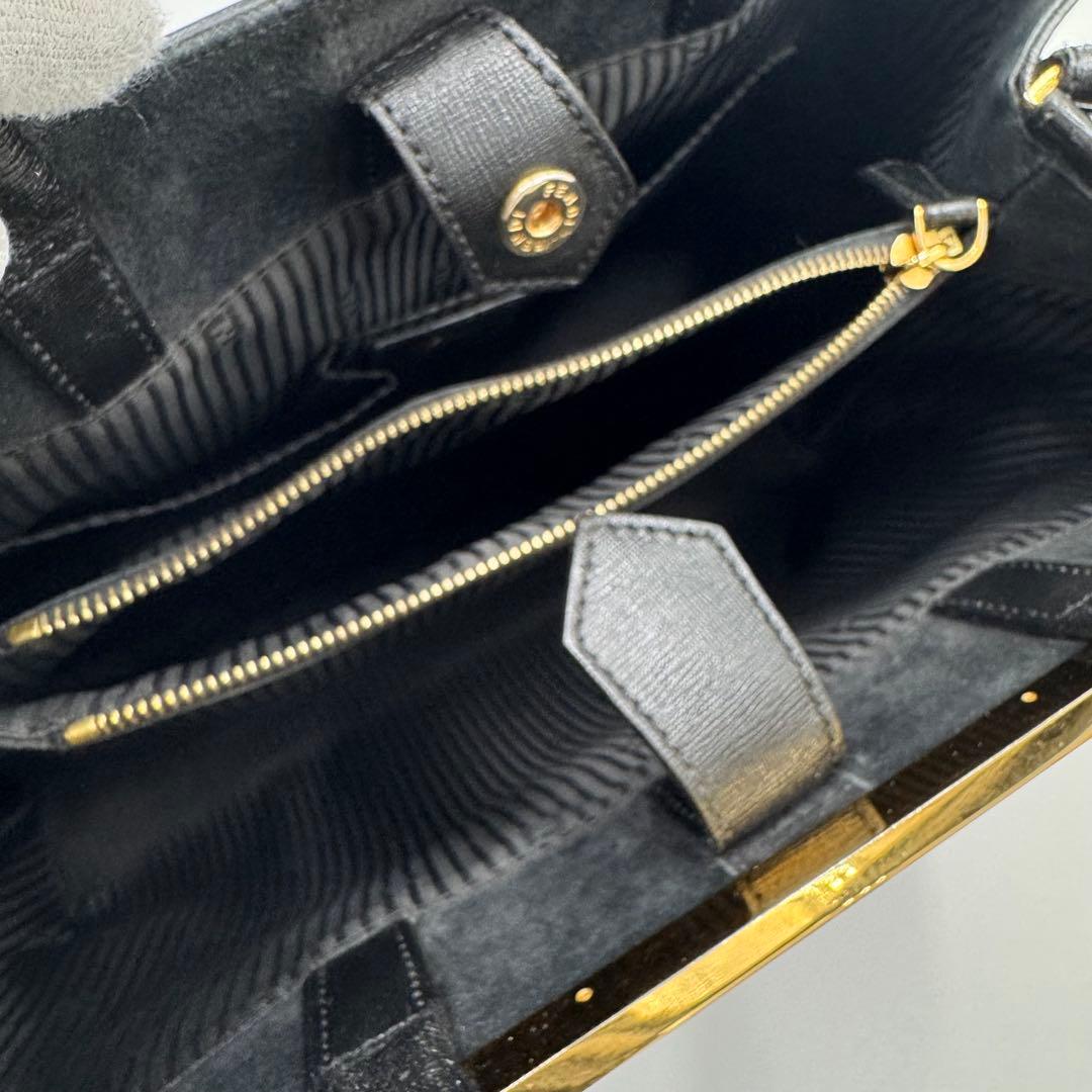 フェンディ トゥージュール レザー トート ショルダーバッグ ビジネスバッグ 黒