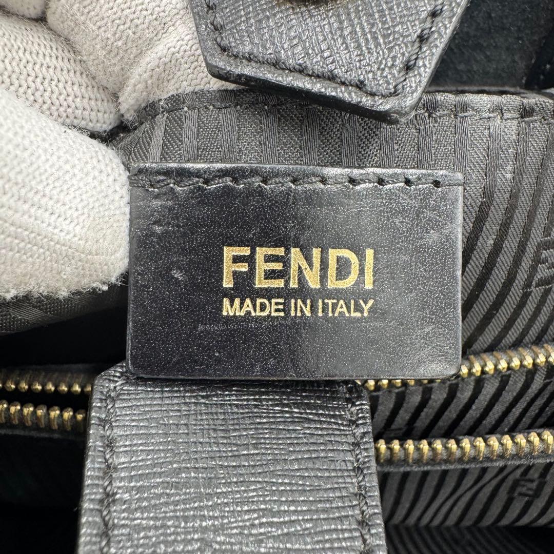 フェンディ トゥージュール レザー トート ショルダーバッグ ビジネスバッグ 黒