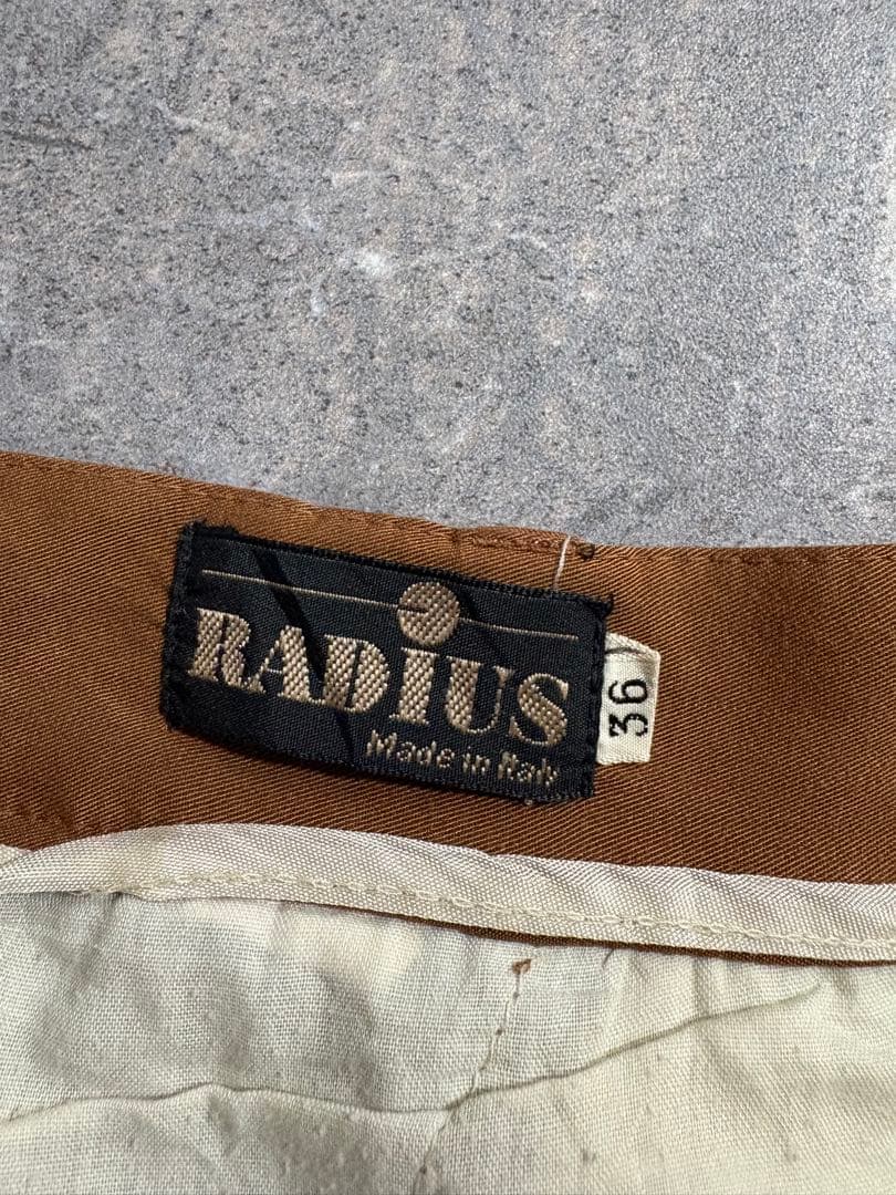 パンツ 80s Vintage rayon gabardine wide slacks