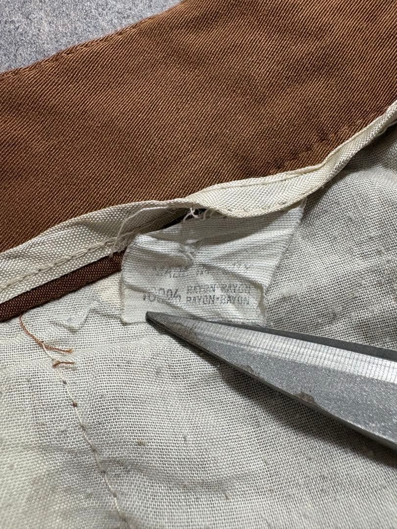 パンツ 80s Vintage rayon gabardine wide slacks