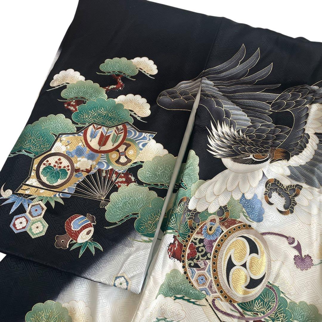 310 お宮参り着物 男の子祝い着産着御祝 着のしめ祝着 七五三 五歳