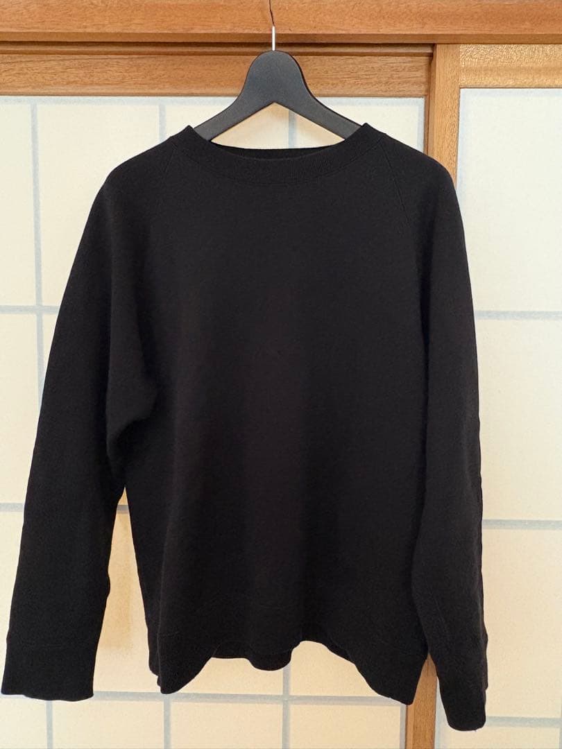 トップス ATON ZERO URAKE | SWEAT SHIRTS BLACK 4
