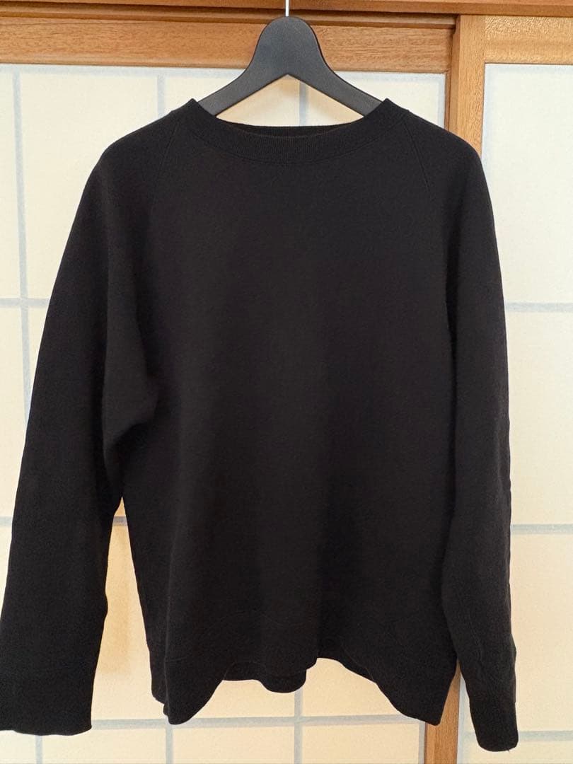 トップス ATON ZERO URAKE | SWEAT SHIRTS BLACK 4