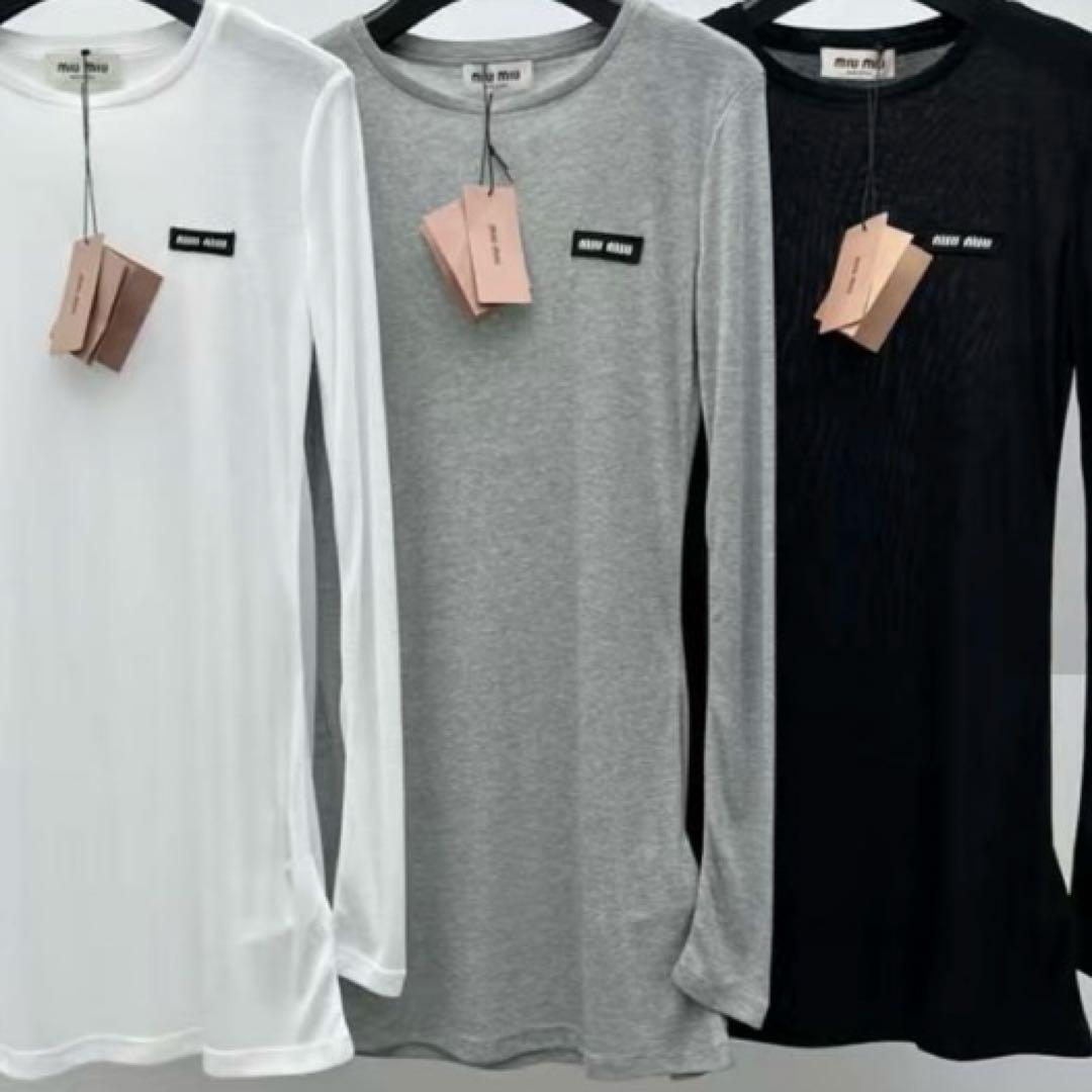 新品未使用♡1点のみ　シアーロンT グレー M