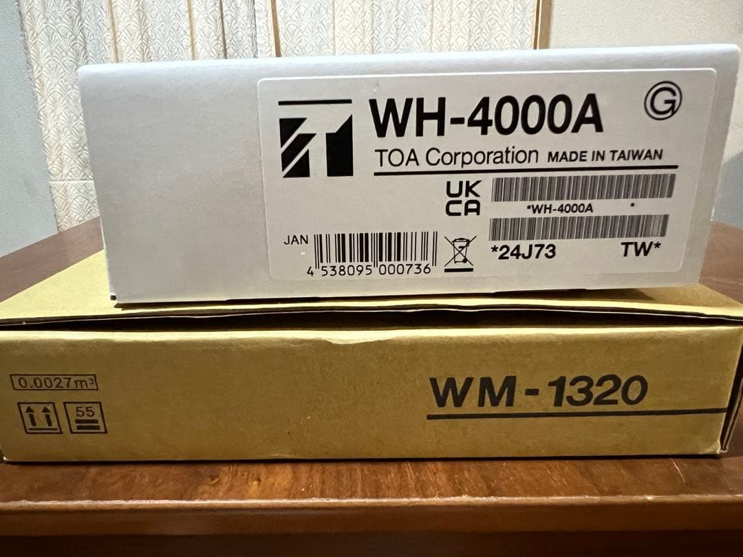 TOA WM1320/WH4000A ワイヤレスピンマイク&ヘッドセット