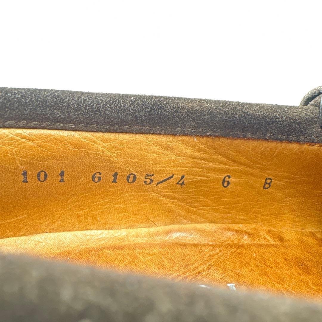 【超美品】GUCCI　23.0cm相当　ローファー　スエード　スエード　ブラウン