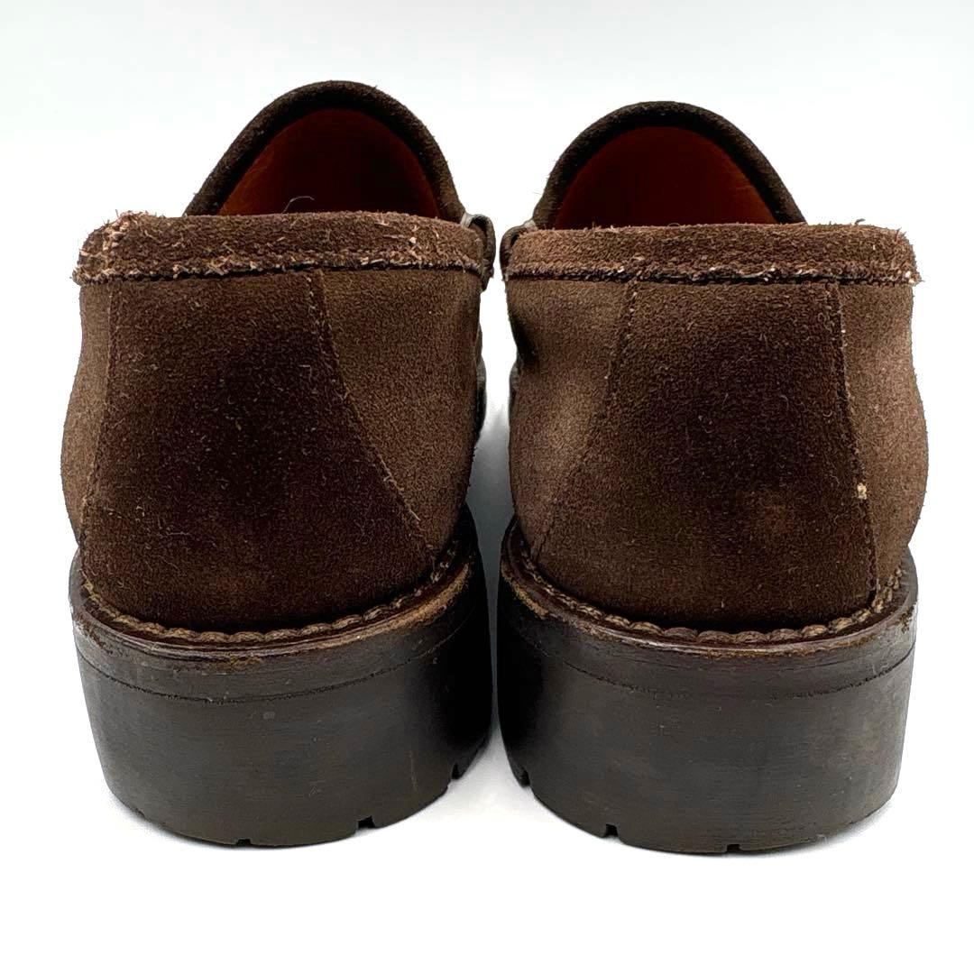 【超美品】GUCCI　23.0cm相当　ローファー　スエード　スエード　ブラウン