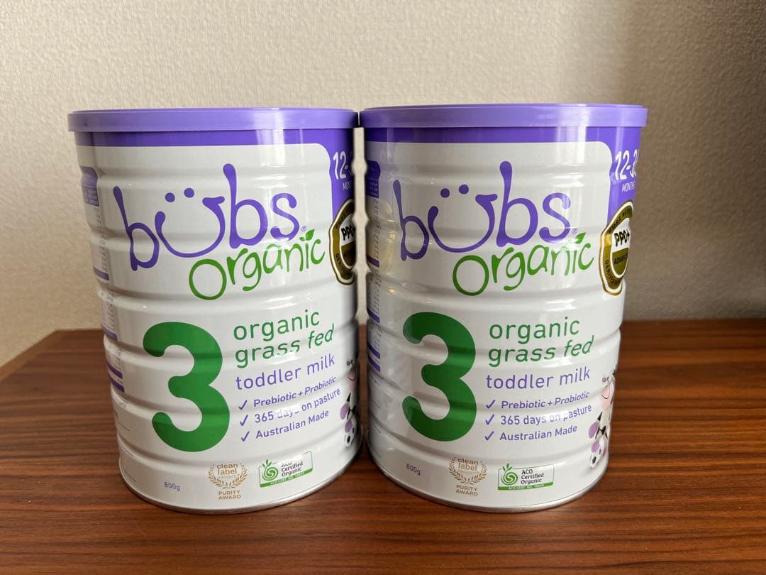 bubs Organic 粉ミルク 3 (2缶セット)