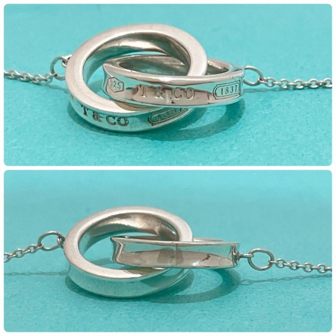 【美品】ティファニー インターロッキング ネックレス　ダブルリング　1837