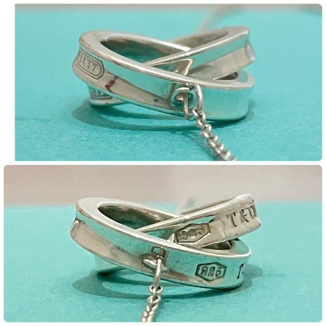 【美品】ティファニー インターロッキング ネックレス　ダブルリング　1837