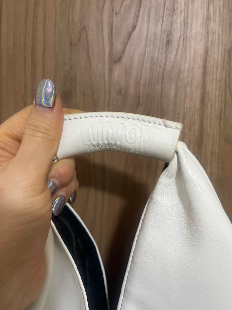 MM6 トートバッグ ホワイト合成皮革