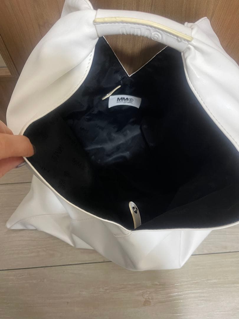 MM6 トートバッグ ホワイト合成皮革