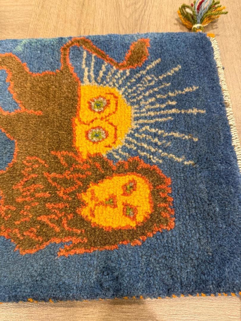 123x40cm ペルシャギャッベ ランナー (ギャベ) ペルシャ絨毯 ギャッベ