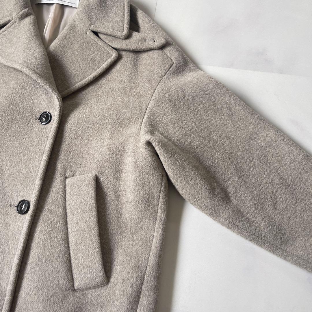 22AW ticca ティッカ ショートピーコート オーバーサイズ ベージュ F