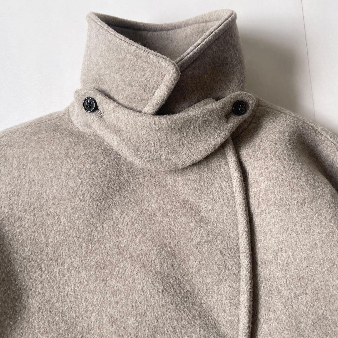 22AW ticca ティッカ ショートピーコート オーバーサイズ ベージュ F