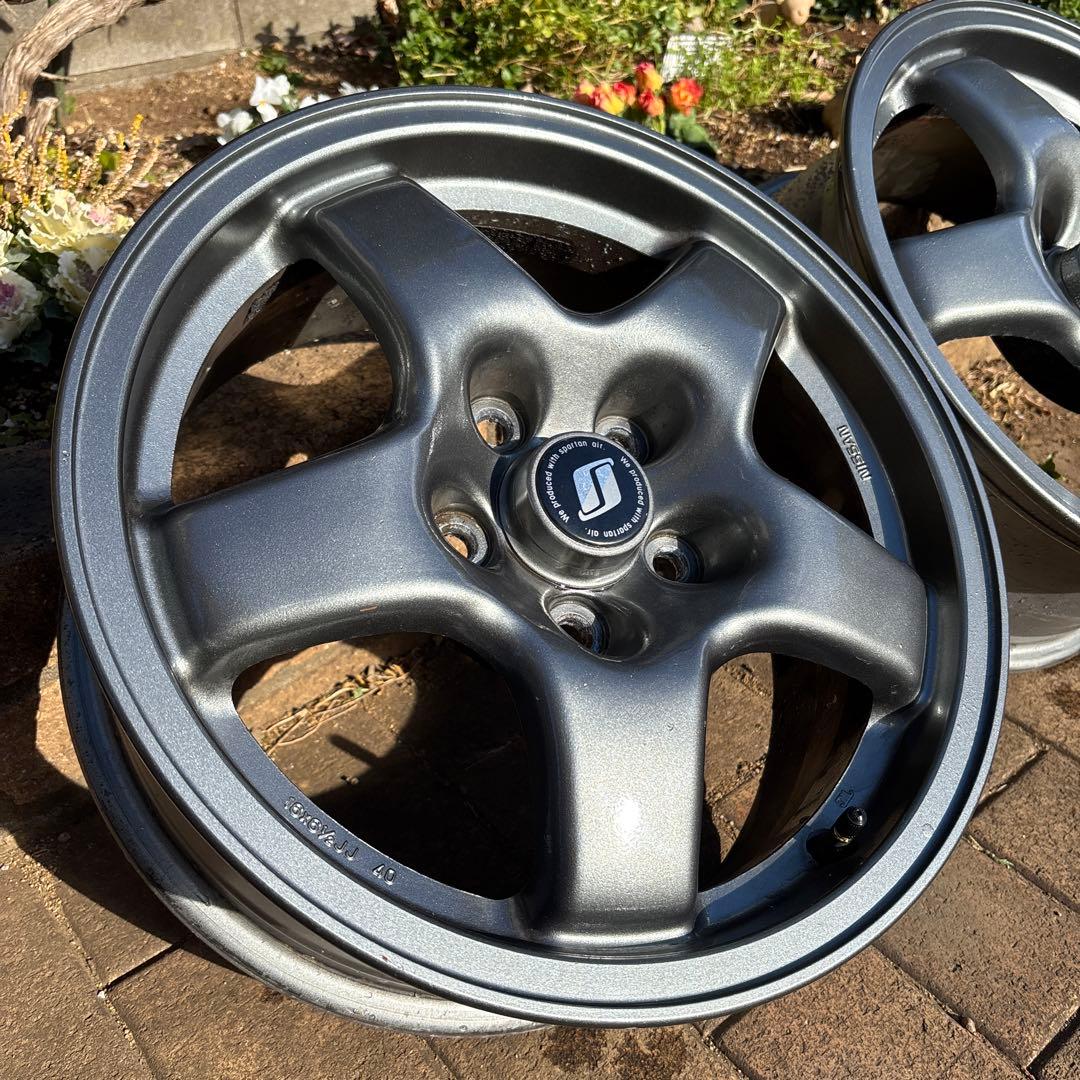 R32純正16インチアルミホイール2枚BNR32純正カラーに塗装済み①